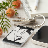 1928アートデコ女性 キーホルダー (正面右)