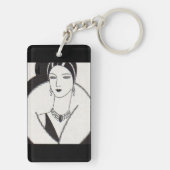 1928アートデコ女性 キーホルダー (裏面)