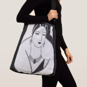 1928アートデコ女性 クロスボディバッグ (クローズアップ)