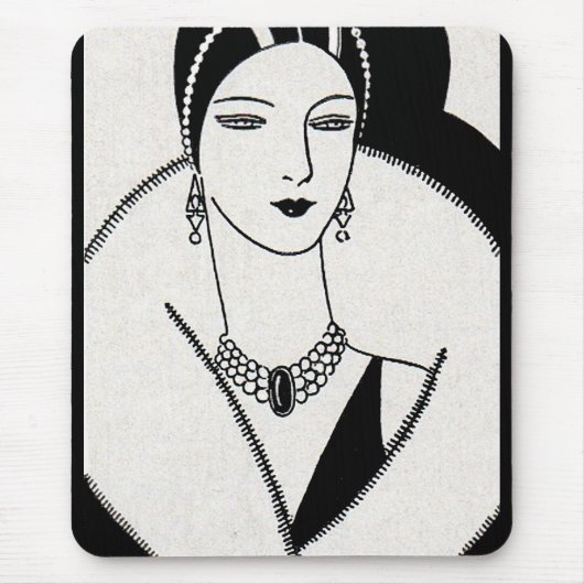 1928アートデコ女性 マウスパッド (正面)