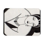 1928アートデコ女性 マグネット (横)