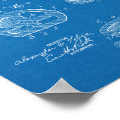 1928ゴルフクラブヘッドデザイン特許プリント ポスター (角)