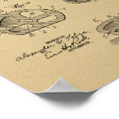 1928ゴルフクラブヘッドデザイン特許プリント ポスター (角)