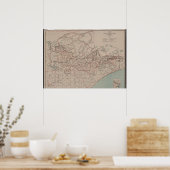 1928スーペリアナショナルフォレストマップ – BWCA ポスター (キッチン)