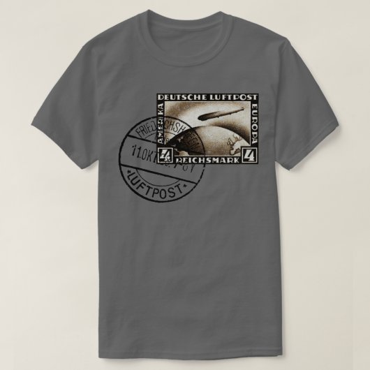 1928ツェッペリン航空便 Tシャツ (デザイン正面)