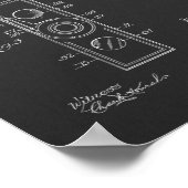 1928ヴィンテージカメラ特許アートスケッチプリント ポスター (角)