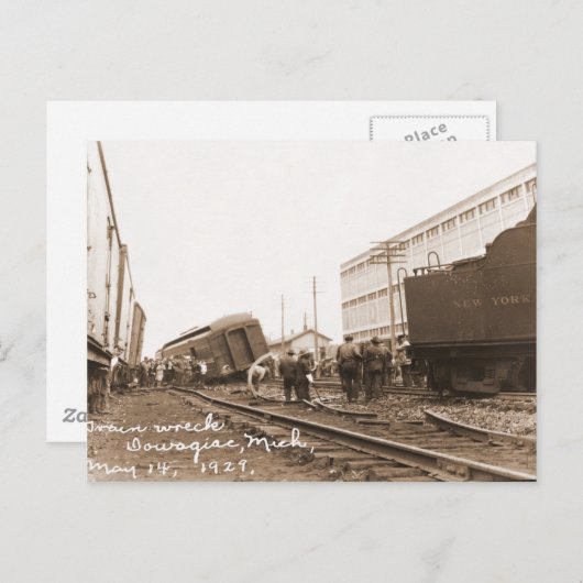 1928列車事故 ポストカード (正面/裏面)