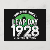 1928年から続くすごい閏日生まれのお誕生日おめでとう!(2月29日) ポストカード (正面)