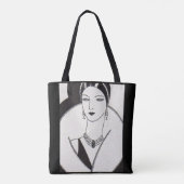 1928年のアール・デコの女性のプリント トートバッグ (裏面)