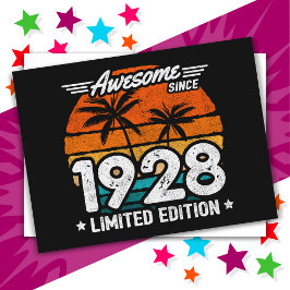 1928年生まれ1928年以来の1928年限定レトロ素晴らし。 ポストカード