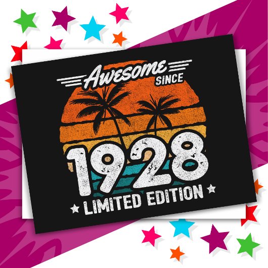 1928年生まれ1928年以来の1928年限定レトロ素晴らし。 ポストカード