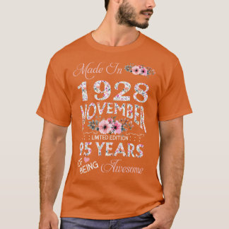 1928年11月に作られたフローラ95歳 Tシャツ
