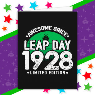 1928素晴らし年閏年日以後2月29誕生日 カード