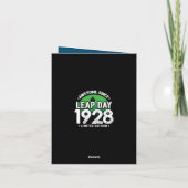 1928素晴らし年閏年日以後2月29誕生日 カード (裏面)