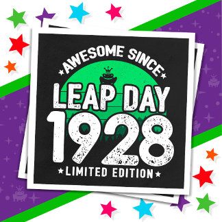 1928素晴らし年閏年日以後2月29誕生日 スタンダードカクテルナプキン