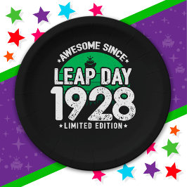 1928素晴らし年閏年日以後2月29誕生日 ペーパープレート