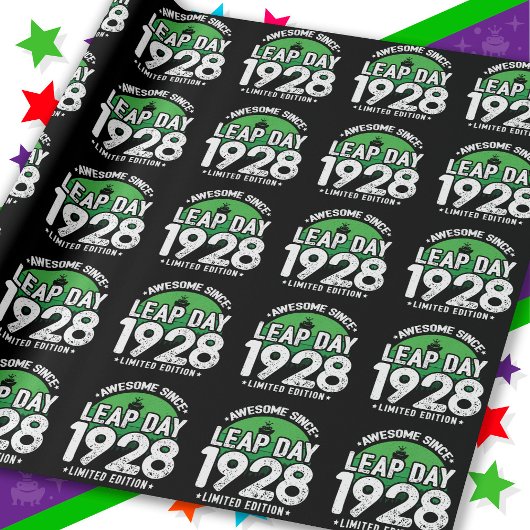 1928素晴らし年閏年日以後2月29誕生日 ラッピングペーパー