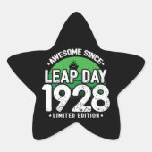 1928素晴らし年閏年日以後2月29誕生日 星シール (正面)