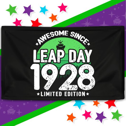 1928素晴らし年閏年日以後2月29誕生日 横断幕