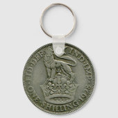 1928 British shilling keyring キーホルダー (正面)