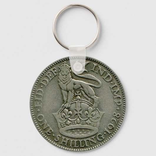 1928 British shilling keyring キーホルダー (正面)