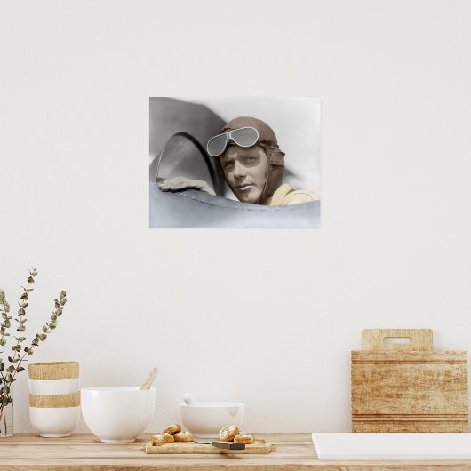 1928 CHARLES LINDBERGH ポスター (キッチン)