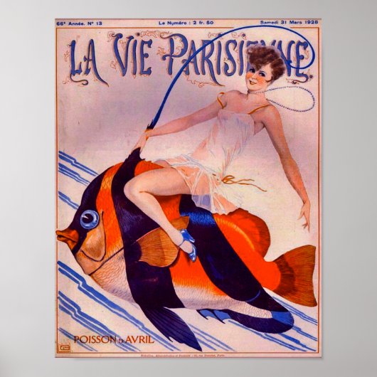 1928 La Vie Parisienne誌の表紙 ポスター (正面)