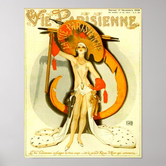 1928 Vie Parisienne誌の表紙 ポスター (正面)