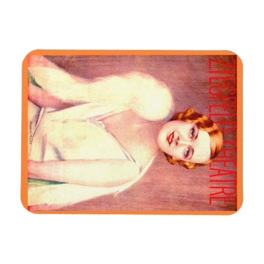 1928 Ziegfeld Theater program cover Marilyn Mille マグネット (横)