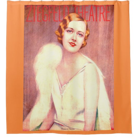 1928 Ziegfeld Theater program cover Marilyn Miller シャワーカーテン (正面)