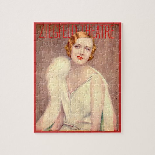 1928 Ziegfeld Theater program cover Marilyn Miller ジグソーパズル (縦)