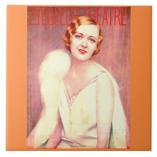 1928 Ziegfeld Theater program cover Marilyn Miller タイル (正面)