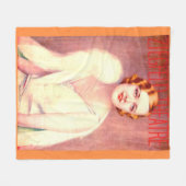 1928 Ziegfeld Theater program cover Marilyn Miller フリースブランケット (正面(横))