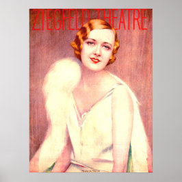 1928 Ziegfeld Theater program cover Marilyn Miller ポスター