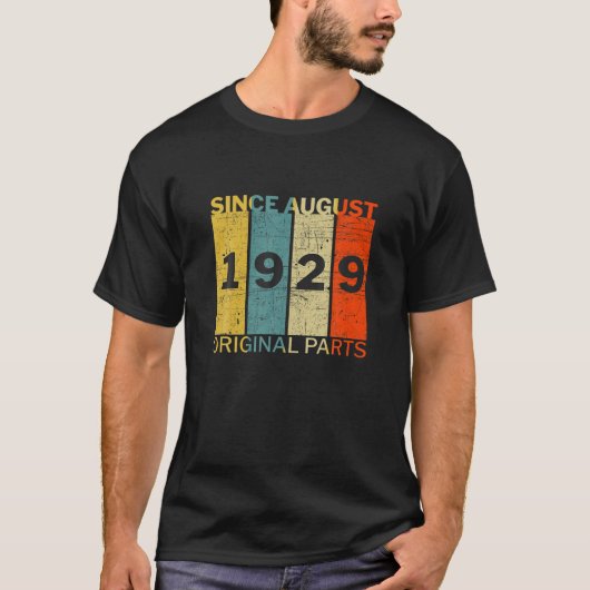 1929おもしろい生まれ年のオリジナル威厳があるパーツのジョーク Tシャツ (正面)
