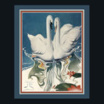 1929スワンズアールデコ ポスター<br><div class="desc">1929カラフル年、アールデコ「スワン」プリント。16x20を示す。標準の11x14も利用可能で、同様に、のサイカスタムズとキャンバス。</div>