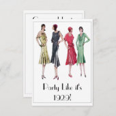 1929パーティの招待状 招待状 (正面/裏面)