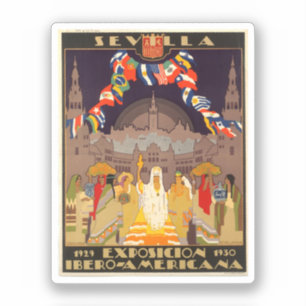 1929年のイベロアメリカ博覧会のポスター シール