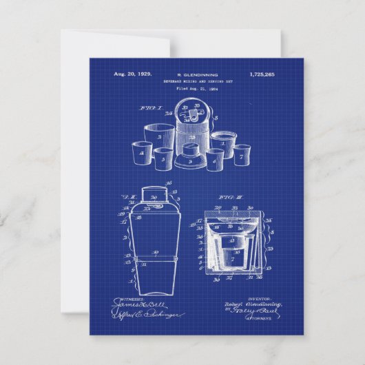 1929年の飲料混合 招待状 (正面)