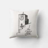 1929年のOviattの建物の時計台 クッション (裏面)