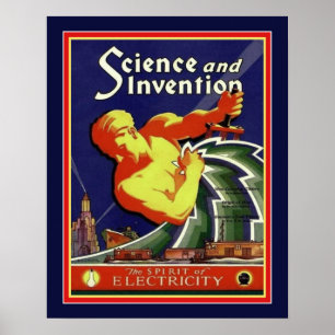 1929年アールデコ科学・発明 ポスター