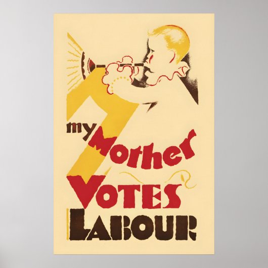 1929年イギリス労働党選挙ポスター 我が母 ポスター (正面)