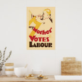 1929年イギリス労働党選挙ポスター 我が母 ポスター (キッチン)