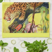 1929年セントニコラス誌カバーleopard print キッチンタオル (折り畳み)