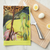 1929年セントニコラス誌カバーleopard print キッチンタオル (四つ折り)