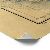 1929年ニハウの地図ハワイアン諸島 ポスター (角)