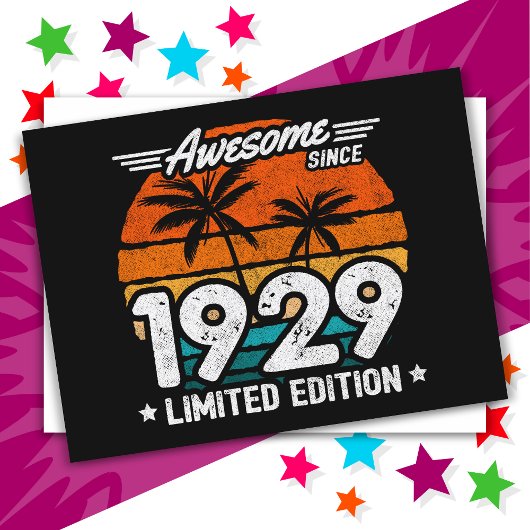 1929年生まれ限定版レトロかっこいい 1929年から ポストカード
