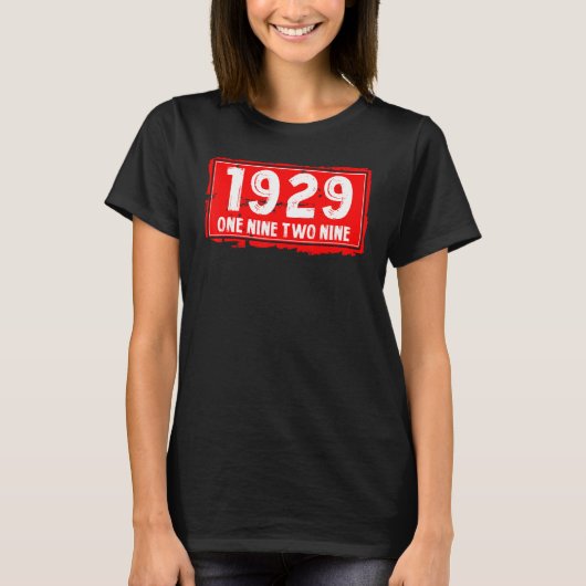 1929年誕生女子男性へB素晴らし年 Tシャツ (正面)