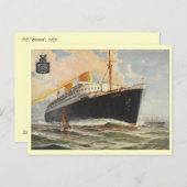 1929年「ブレーメン」 ポストカード (正面/裏面)