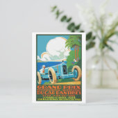 1929年Cap D'Antibes Grand Prix Racingポスター ポストカード (スタンド正面)
